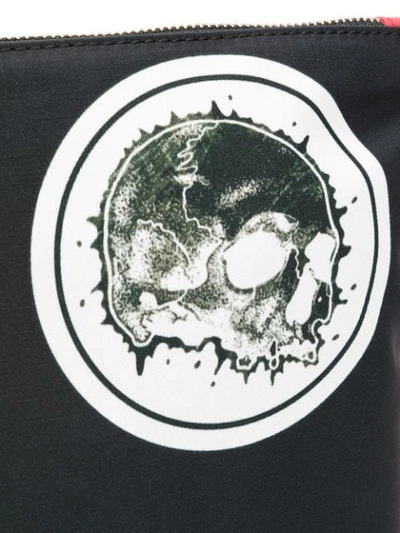 Shop Alexander Mcqueen Skull Print Clutch In Black