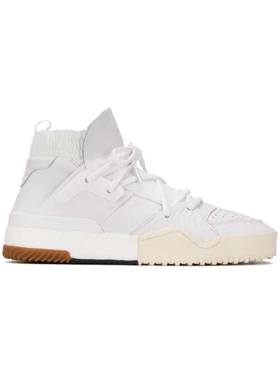 ADIDAS ORIGINALS BY ALEXANDER WANG PANELLED HI-TOP SNEAKERS - 白色