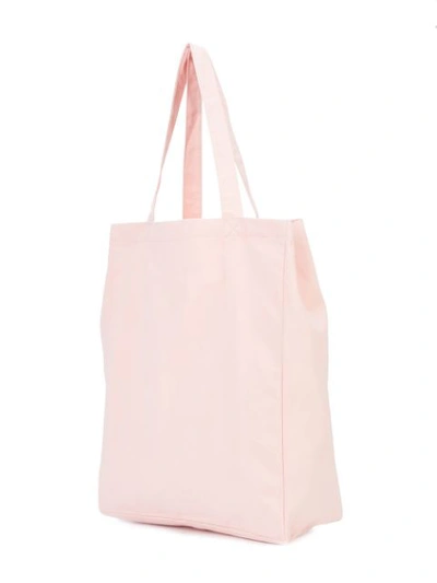 Shop Holiday Logo Canvas Tote In Pink