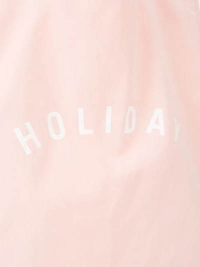 Shop Holiday Logo Canvas Tote In Pink