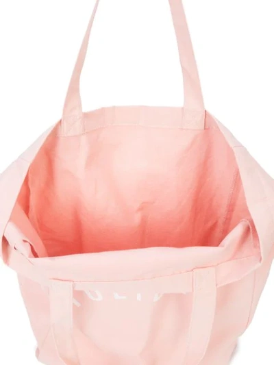 Shop Holiday Logo Canvas Tote In Pink