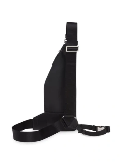 Shop Prada Harness Crossbody Bag In Grey