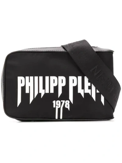 Shop Philipp Plein Front Logo Belt Bag - Black