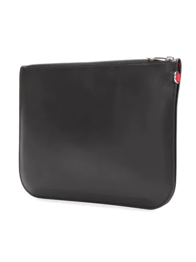 Shop Alexander Mcqueen Logo Clutch Bag In Black