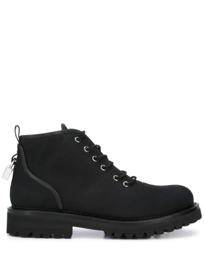 Shop Buscemi Lace-up Ankle Boots In Black