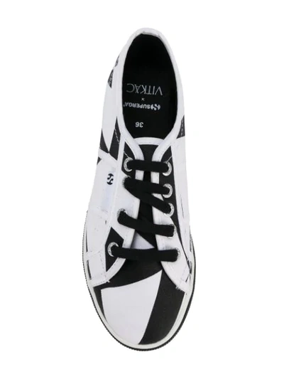 Superga X Vitkac Two Tone Lace up Sneakers In White ModeSens