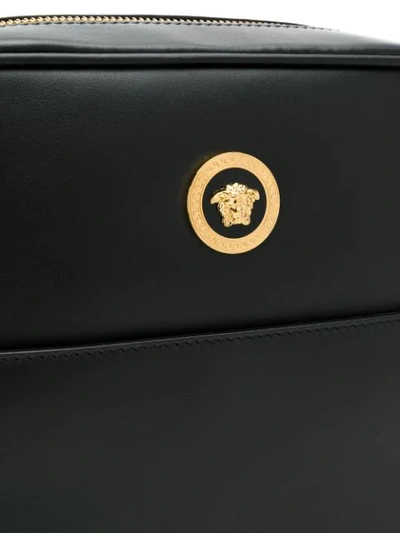 Shop Versace Icon Messenger Bag In Black