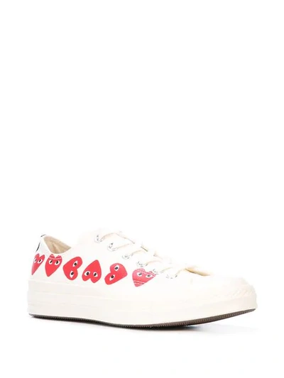 Shop Comme Des Garçons Play Chuck Taylor Multi Heart 1970s Ox Sneakers In White