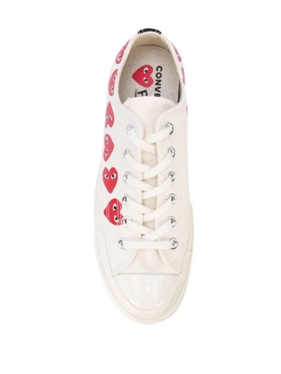 Shop Comme Des Garçons Play Chuck Taylor Multi Heart 1970s Ox Sneakers In White