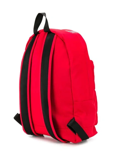 Shop Kenzo Logo Print Backpack In Red