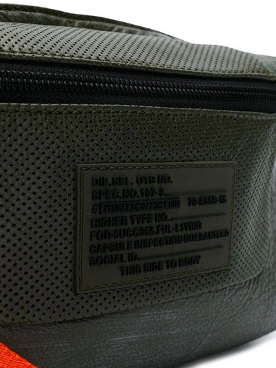 Shop Diesel Logo Patch Belt Bag In Green