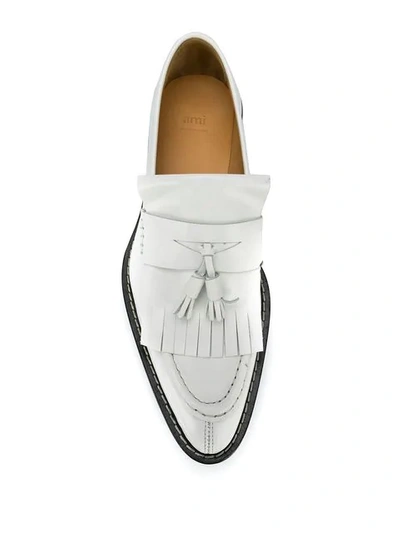 Shop Ami Alexandre Mattiussi Loafer Shoes In White