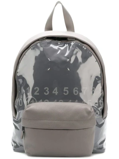 Shop Maison Margiela Vynil Detail Backpack - Grey