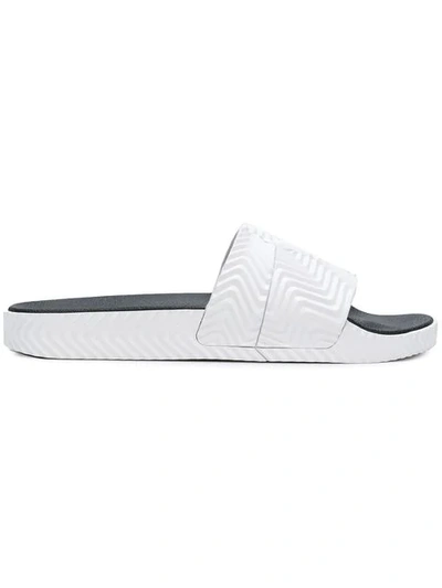 Shop Adidas Originals By Alexander Wang Adilette Slides In White