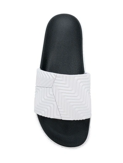 Shop Adidas Originals By Alexander Wang Adilette Slides In White