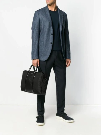 Shop Ermenegildo Zegna Zaino Briefcase - Black