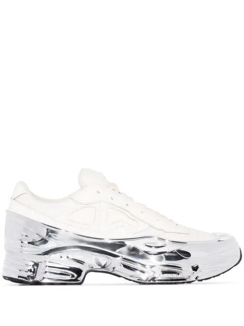 raf simons ozweego white silver