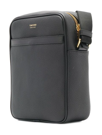 Shop Tom Ford Kuriertasche Mit Reissverschluss In Black