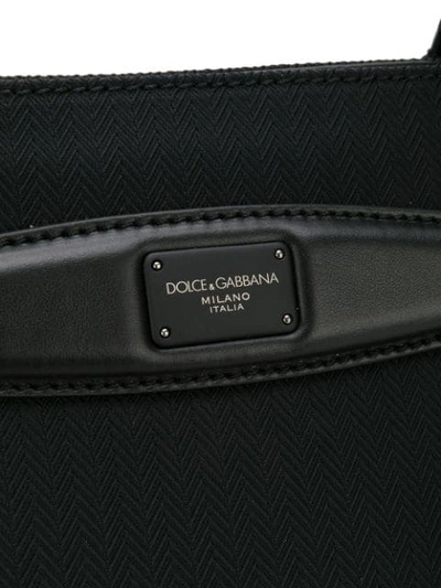 Shop Dolce & Gabbana Top Handles Tote Bag In Black