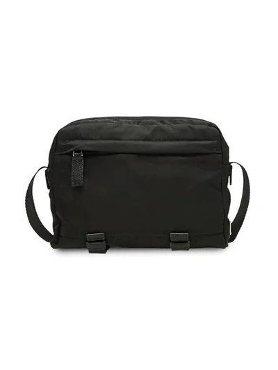 Shop Prada Logo Crossbody Bag In Black