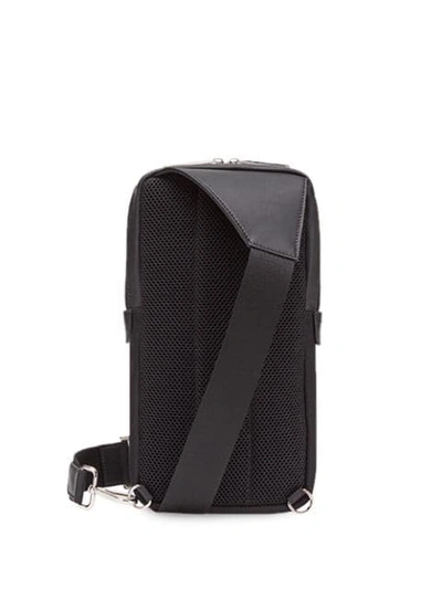 Shop Fendi Diabolic Eyes Backpack In Black