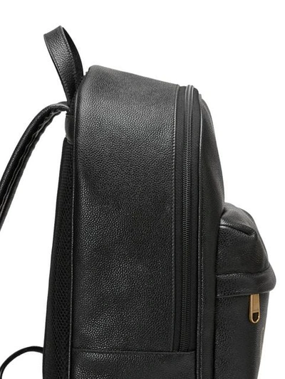 Shop Gucci Print Leather Backpack In Black