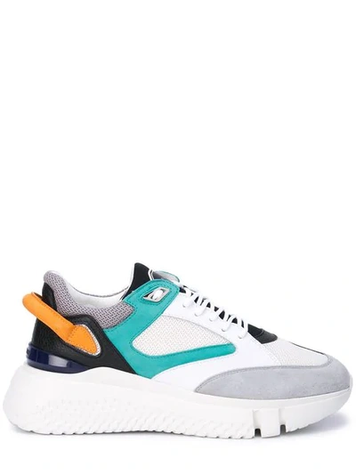 Shop Buscemi Low-top Colour Block Sneakers In White