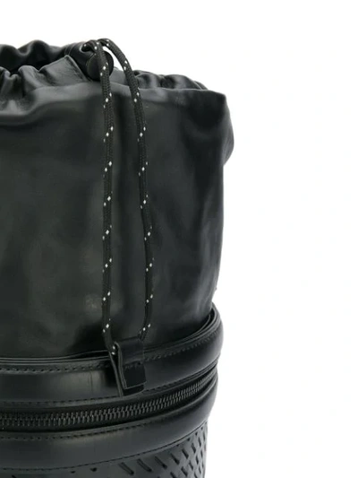 Shop Bottega Veneta Perforated Paper Bag In Black