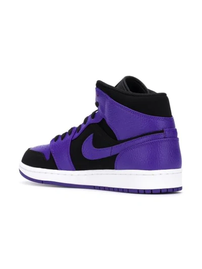Shop Nike Air Jordan 1 Mid Dark Concord In Purple