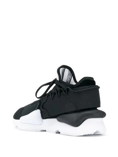 Shop Y-3 Black And White Kaiwa Sneakers