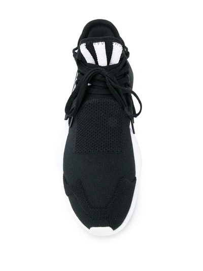 Y-3 BLACK AND WHITE KAIWA SNEAKERS - 黑色