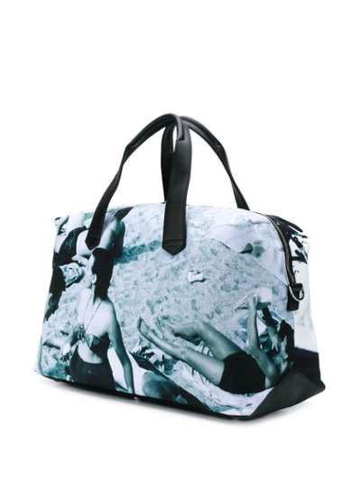 Shop Ps By Paul Smith Beach Print Holdall In Grey