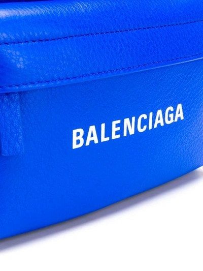 Shop Balenciaga Everyday Logo Belt Bag In Blue