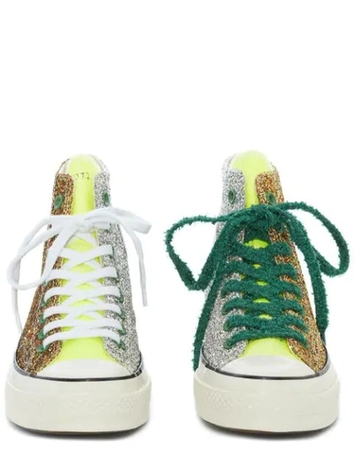 Shop Converse X Jw Anderson Glitter Chuck 70 Sneakers - Gold