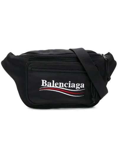 Shop Balenciaga Explorer Belt Bag In Black