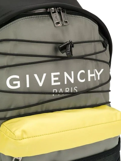 Shop Givenchy Logo Backpack In Grey