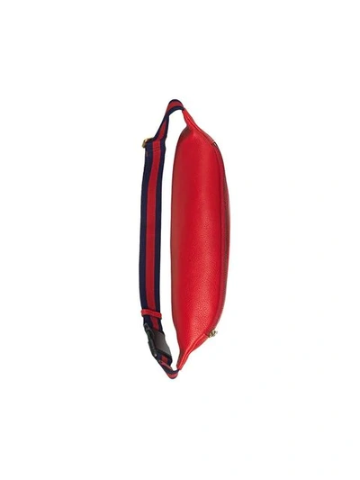 Shop Gucci Red Leather Logo Cross Body Belt Bag