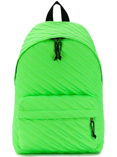 Shop Balenciaga Explorer Quilted Backpack In Green