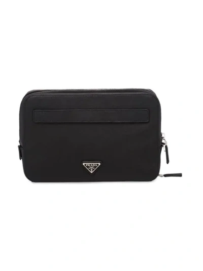 Shop Prada Saffiano Leather Bag In Black
