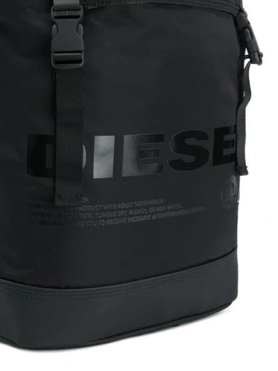 Shop Diesel Monochrome Backpack In Black