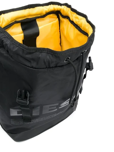 Shop Diesel Monochrome Backpack In Black
