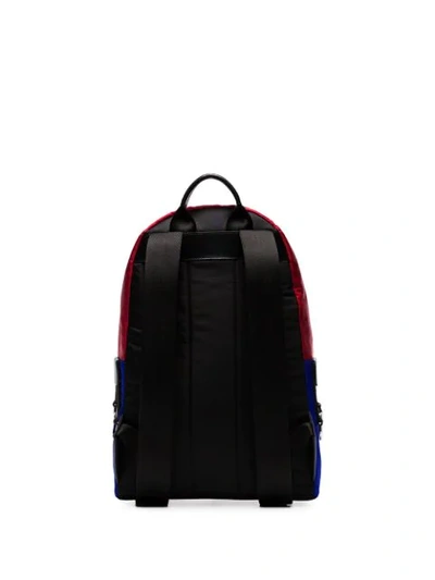 Shop Dolce & Gabbana Red Super Pig Leather Trim Backpack