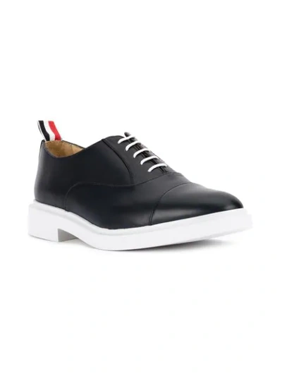 Shop Thom Browne Contrast Sole Oxford Shoes In Black ,white