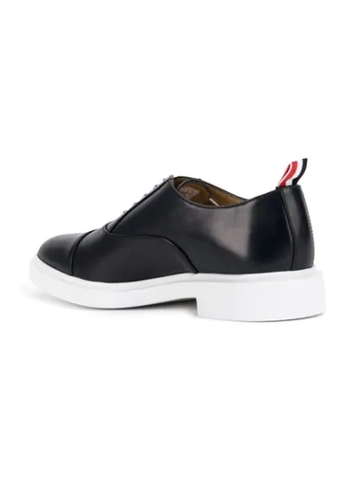 Shop Thom Browne Contrast Sole Oxford Shoes In Black ,white