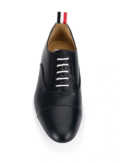 Shop Thom Browne Contrast Sole Oxford Shoes In Black ,white