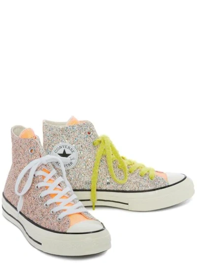 Shop Converse X Jw Anderson Glitter Chuck 70 Sneakers - Orange