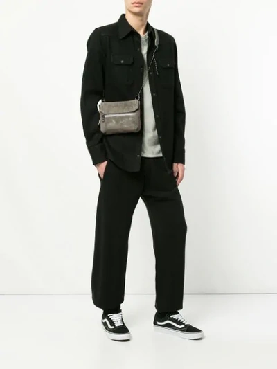 As2ov Flap Shoulder Bag In Grey