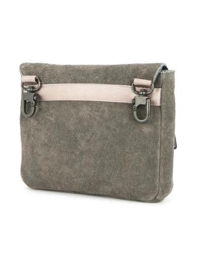 Shop As2ov Flap Shoulder Bag In Grey