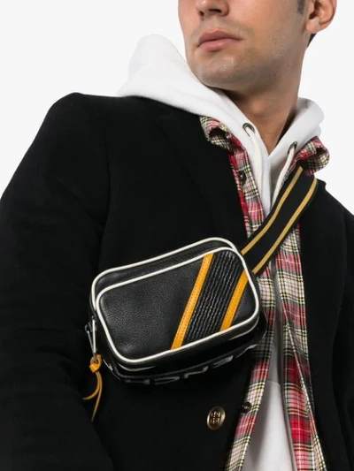 Shop Givenchy Logo Patch Belt Bag In 003 Black/yellow