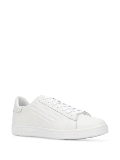 Shop Ea7 Logo Low-top Sneakers In White